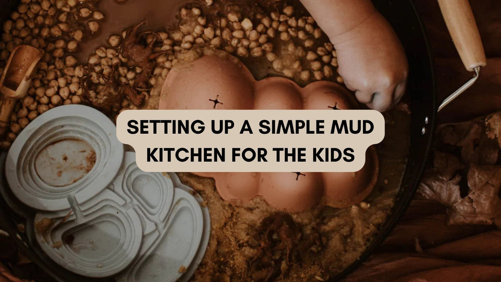 Setting up a simple mud kitchen for the kids