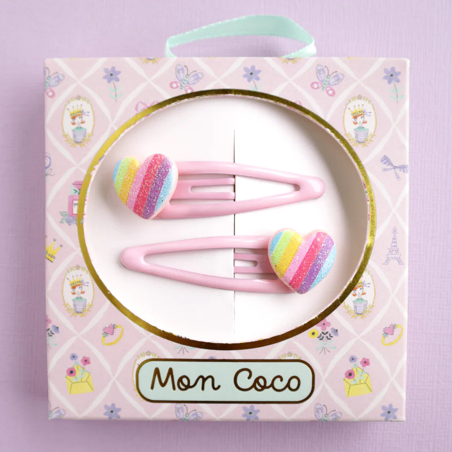 Mon Coco - Candy Heart Hair Clip Set