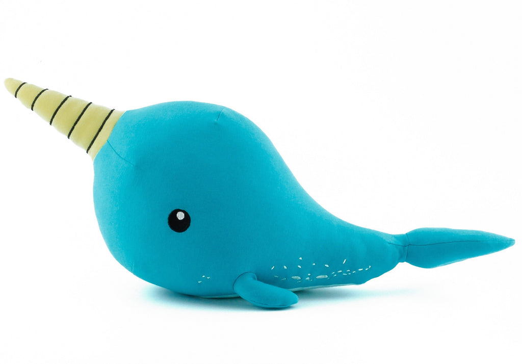 Elly Lu Organic Cotton Animal Soft Toys - Norman The Narwhal