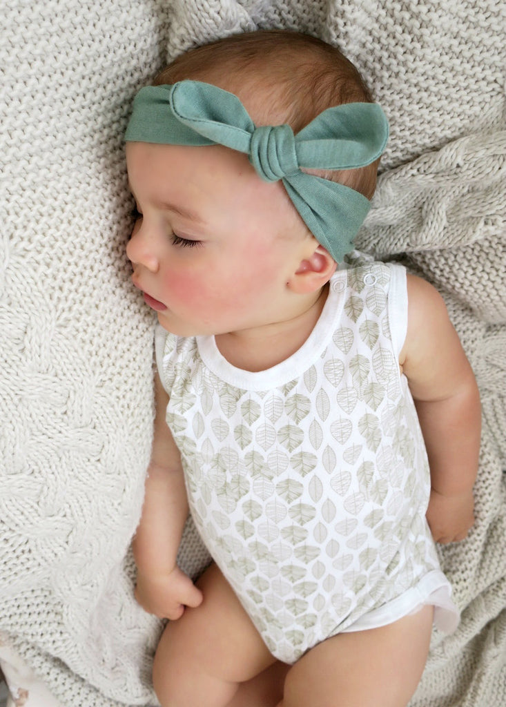 Snuggle Hunny Kids Baby Topknot Bow - Olive