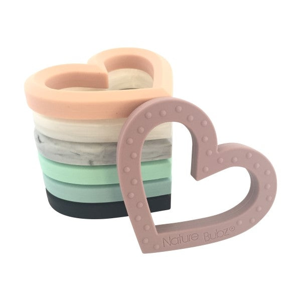 Nature Bubz Adore Silicone Heart Shaped Teether