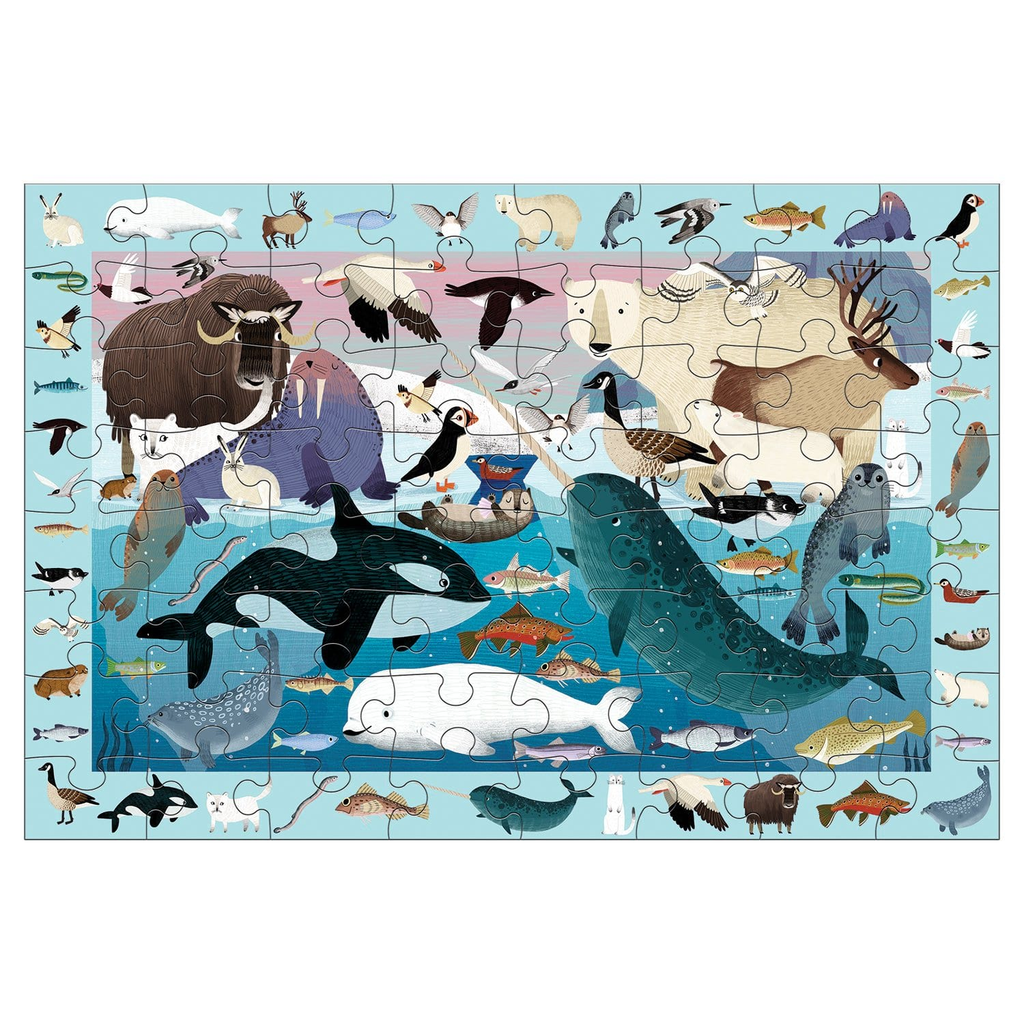 Mudpuppy Arctic Life Search and Find Puzzle - 64 Piece Puzzle