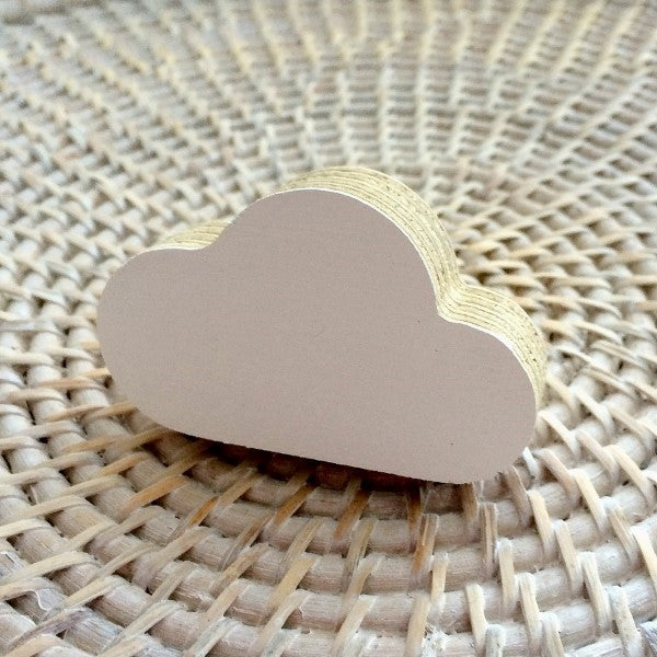Knobbly Cloud Wood Wall Hook  - Silver Glitter