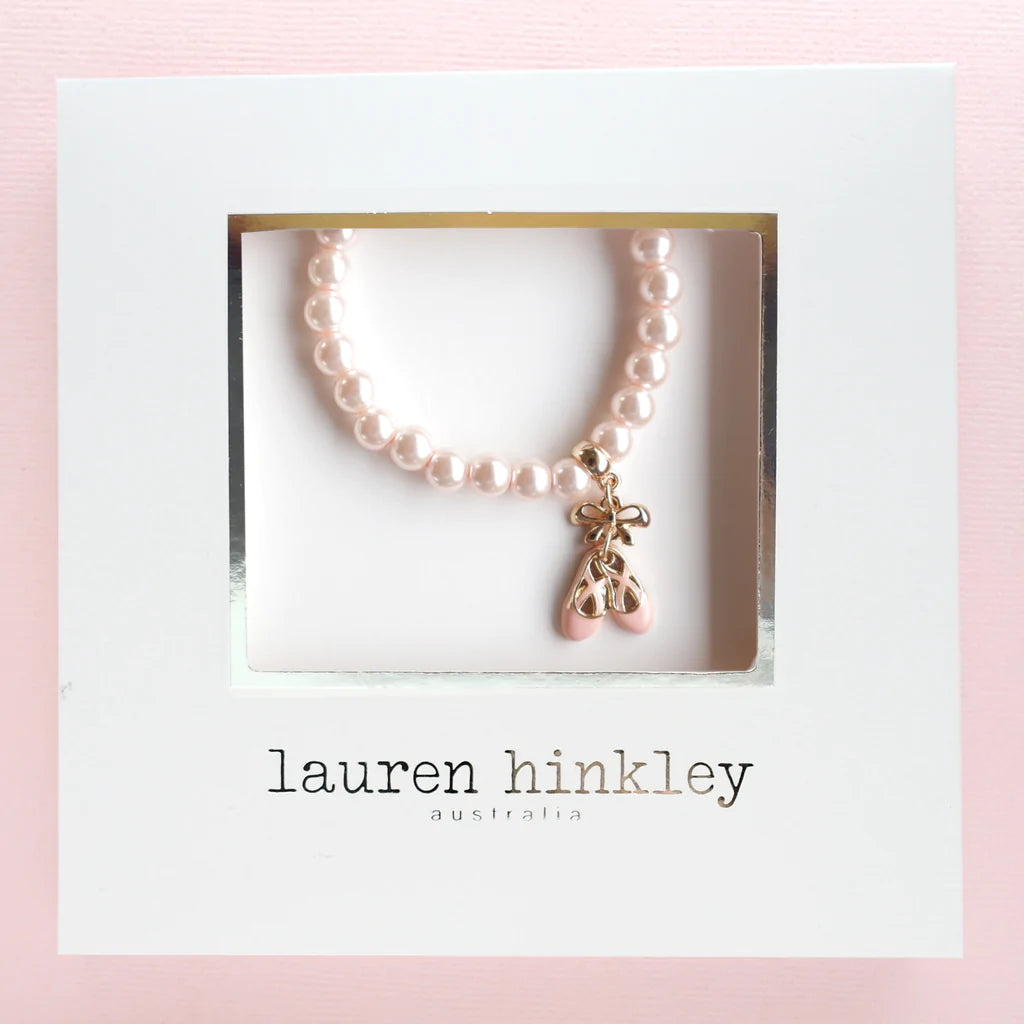 Lauren Hinkley Kids Jewellery- Ballet Slippers Pearl Bracelet