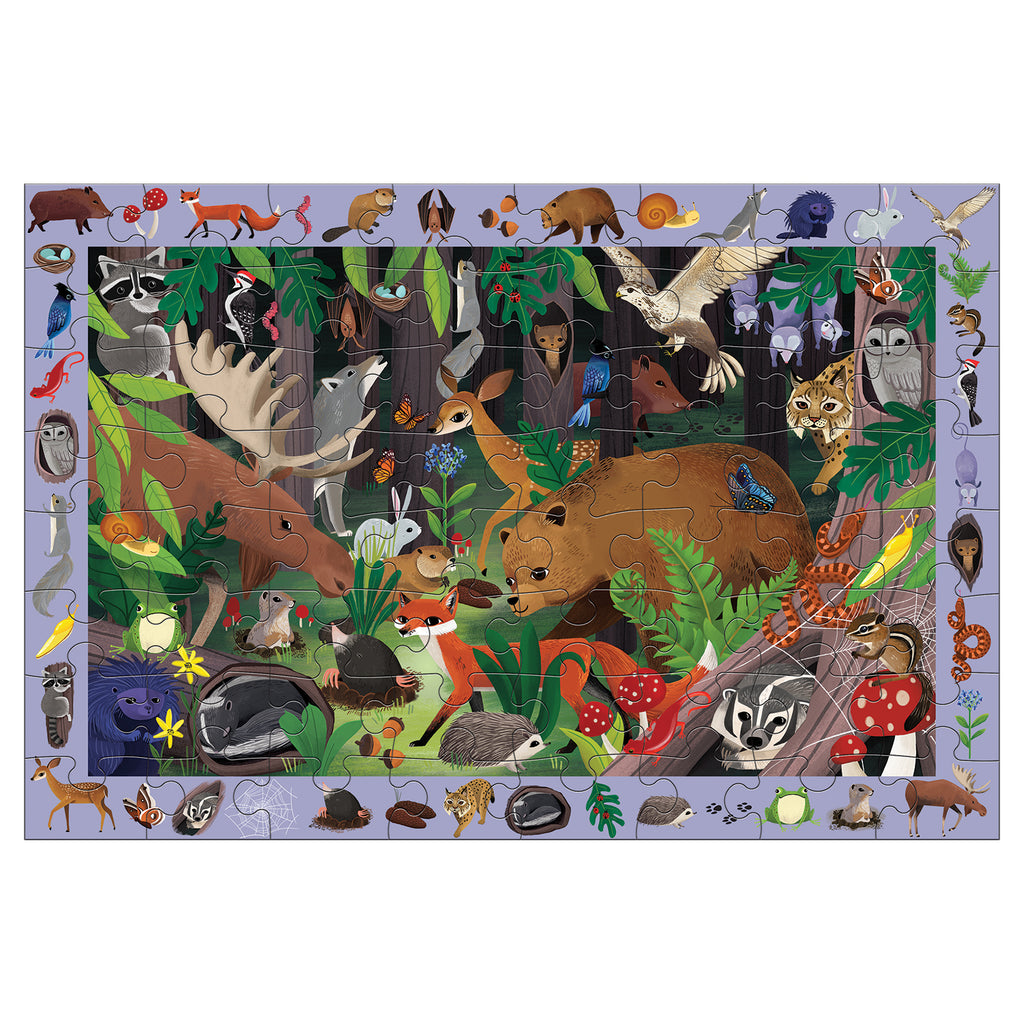 Mudpuppy - 64 Piece Search and Find Woodland Forest Jigsaw Puzzle