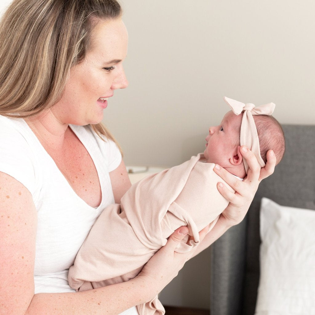 Zestt Organics Baby Blanket- Organic Cotton Newborn Dream Bundle in Blush