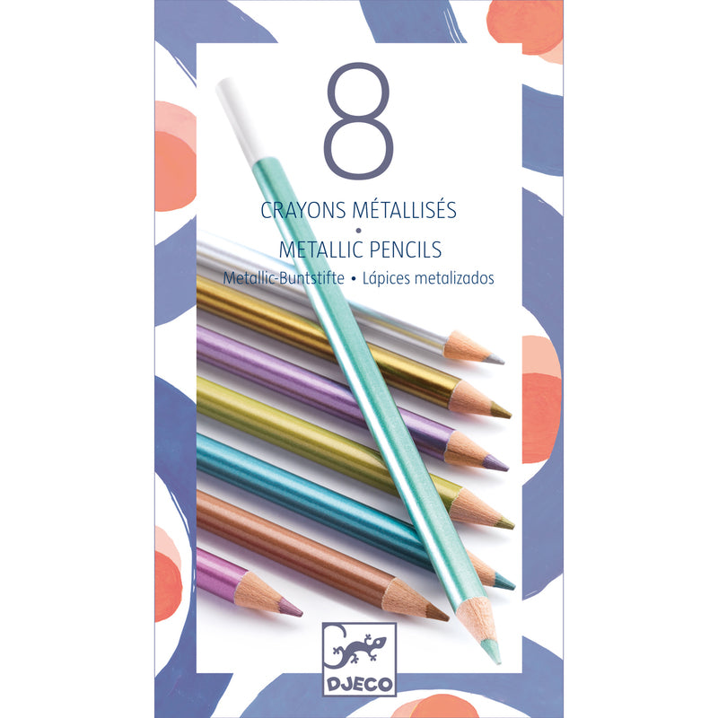 Djeco Kids Stationery - 8 Metallics Pencils