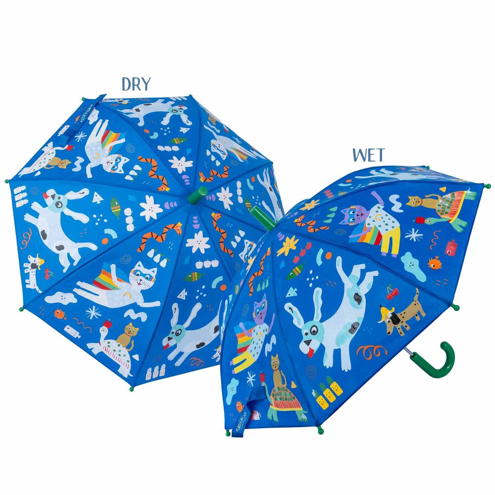 Floss and Rock Colour Changing Kids Umbrella - Pets