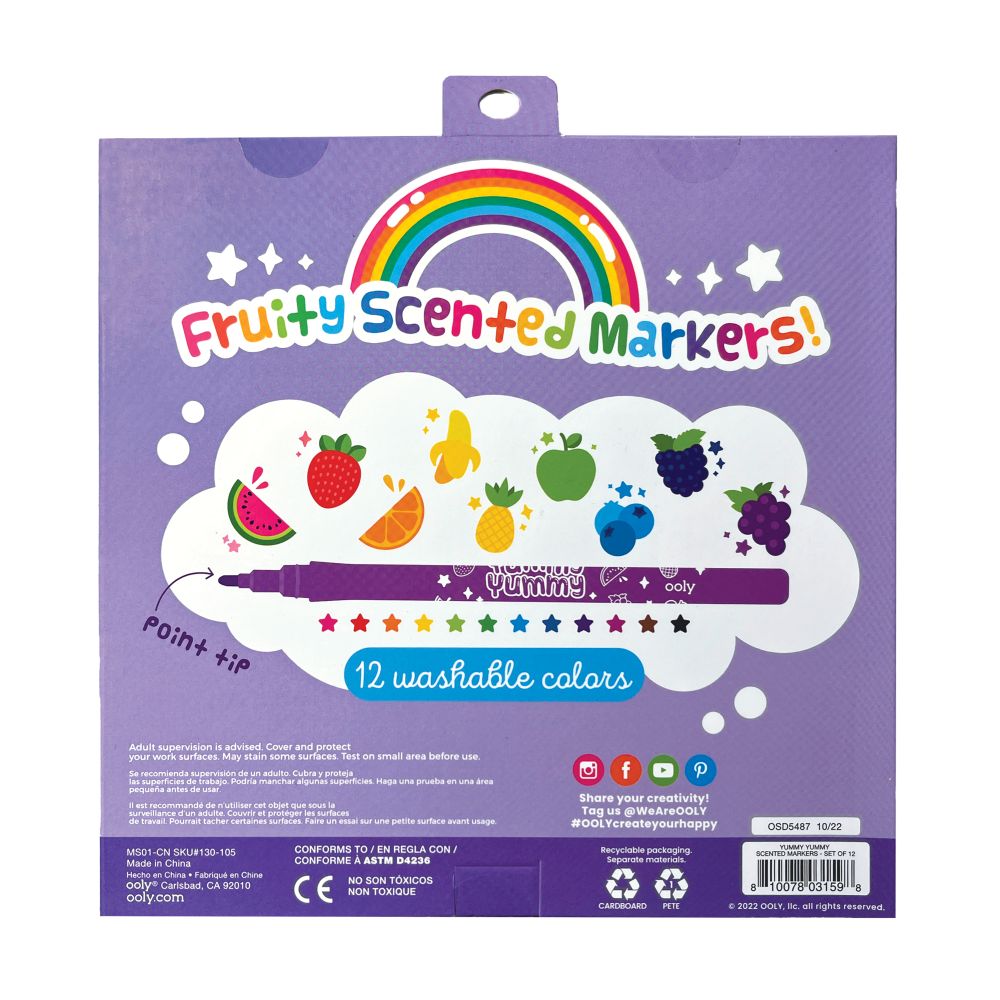 Ooly Kids Stationery - Yummy Yummy Fruit Scented Markers