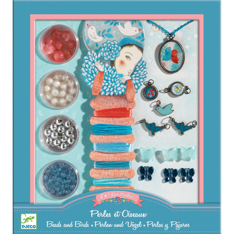Djeco - Pearls Bird Beads Jewellery Craft Set