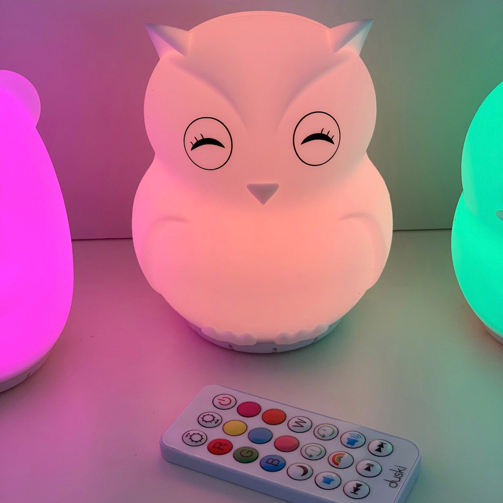 Duski Rechargeable Night Light and Speaker - Owl
