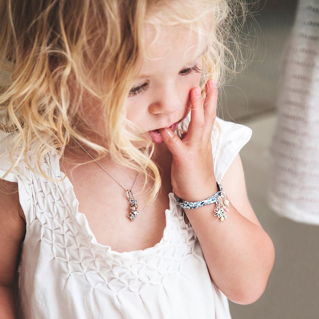 Little Kirstin Ash Kids Jewellery Circle Letter Bracelet Charm (a-z)