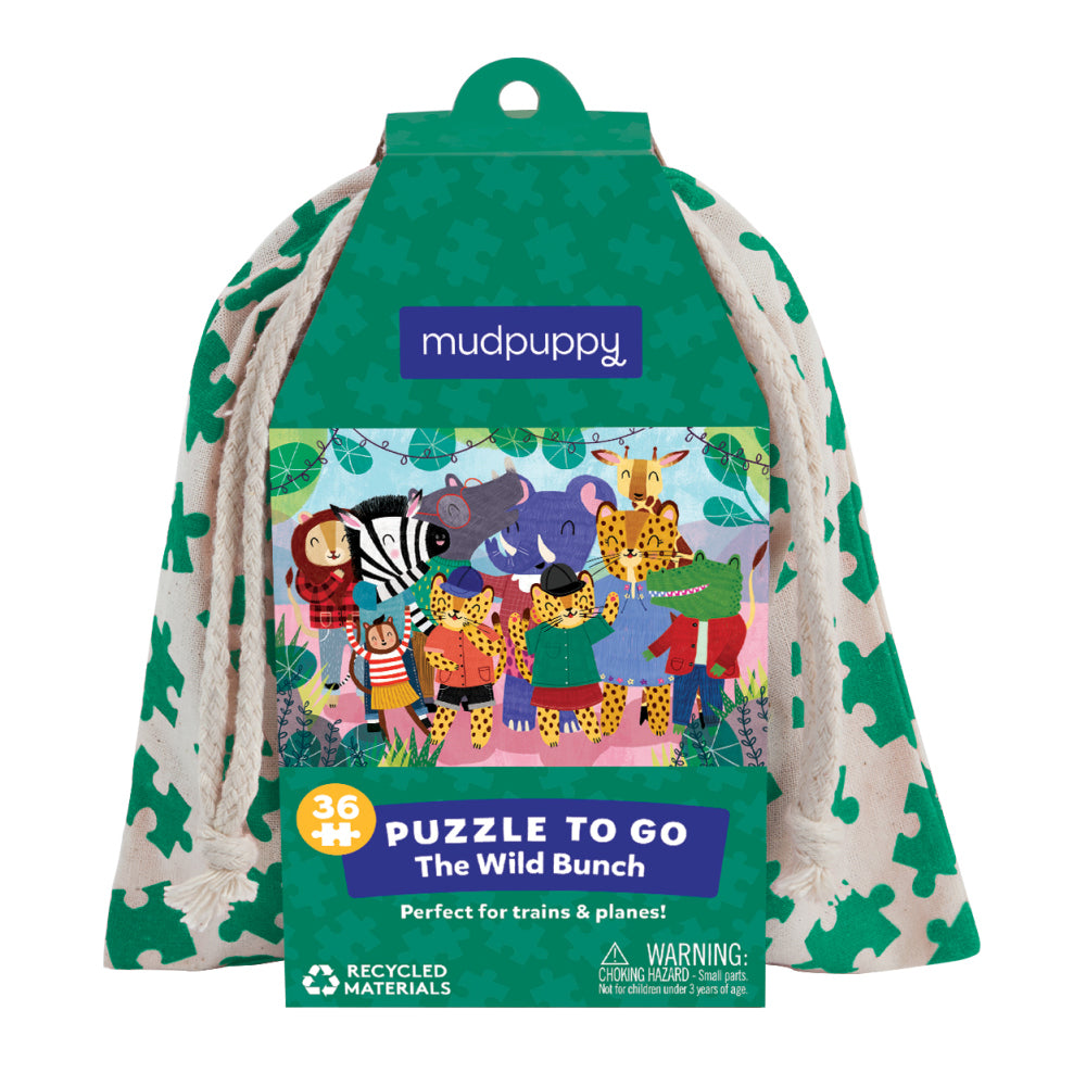Mudpuppy 36pc To Go Puzzle - The Wild Bunch