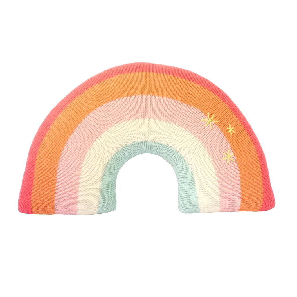 blabla Knitted Cotton Cushion - Rainbow Pink