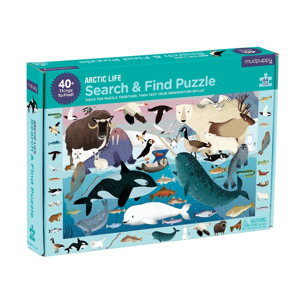 Mudpuppy Arctic Life Search and Find Puzzle - 64 Piece Puzzle