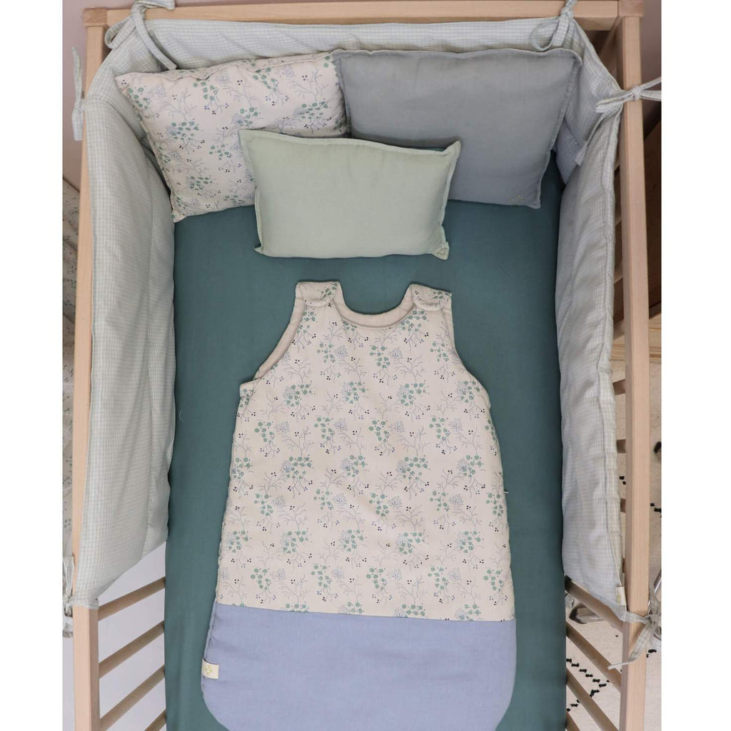 Camomile London Organic Cot Sheet - Fitted Sheet in Teal