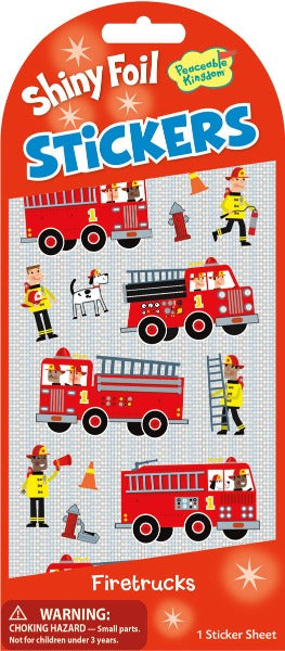 Peaceable Kingdom Kids Stationery - Firetruck Stickers