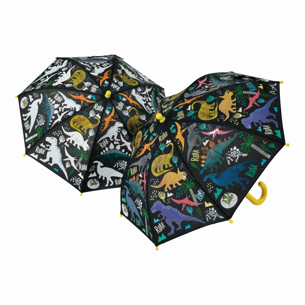 Floss & Rock Colour Changing Umbrella - Colourful Dinosaur
