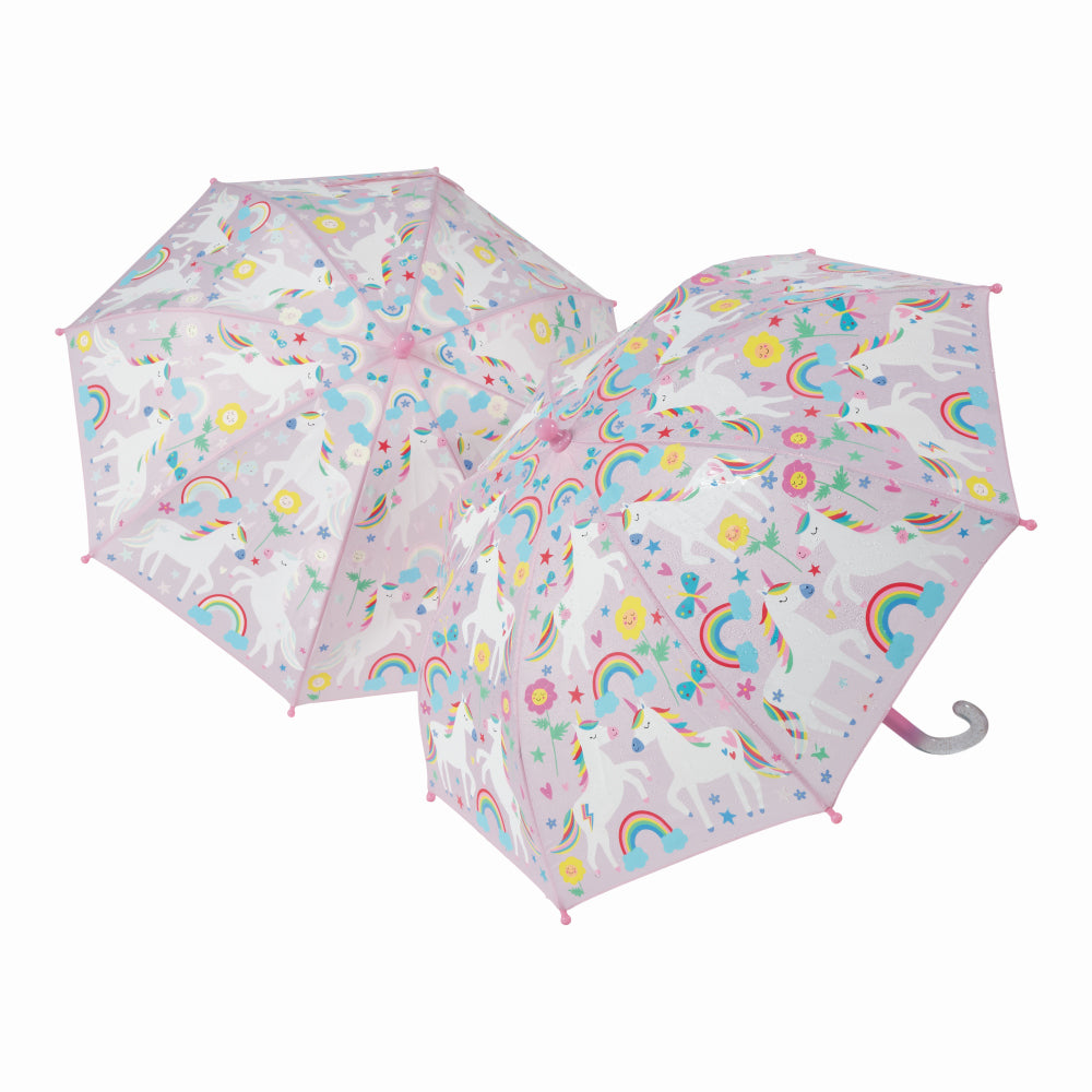 Floss & Rock Colour Changing Umbrella - Rainbow Unicorn