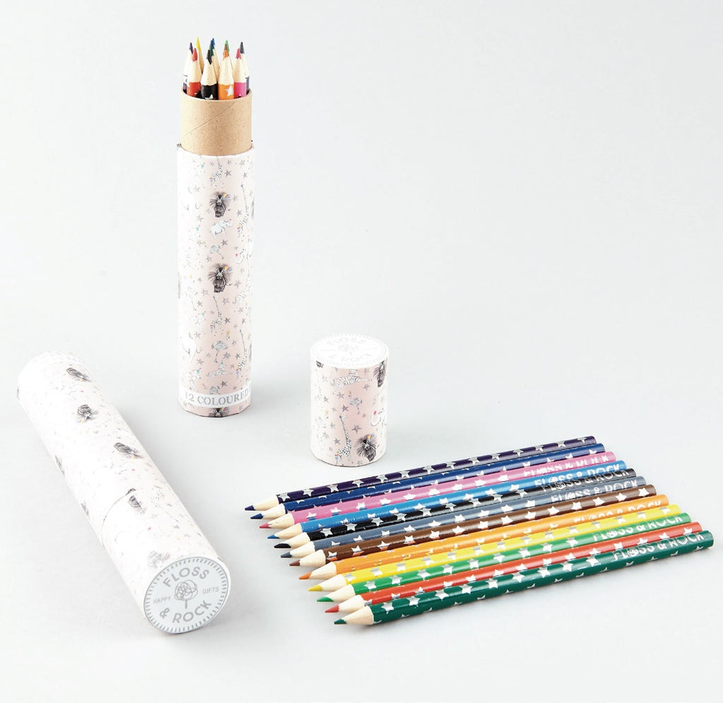 Floss & Rock Colouring Pencils Set of 12 - Party Animals