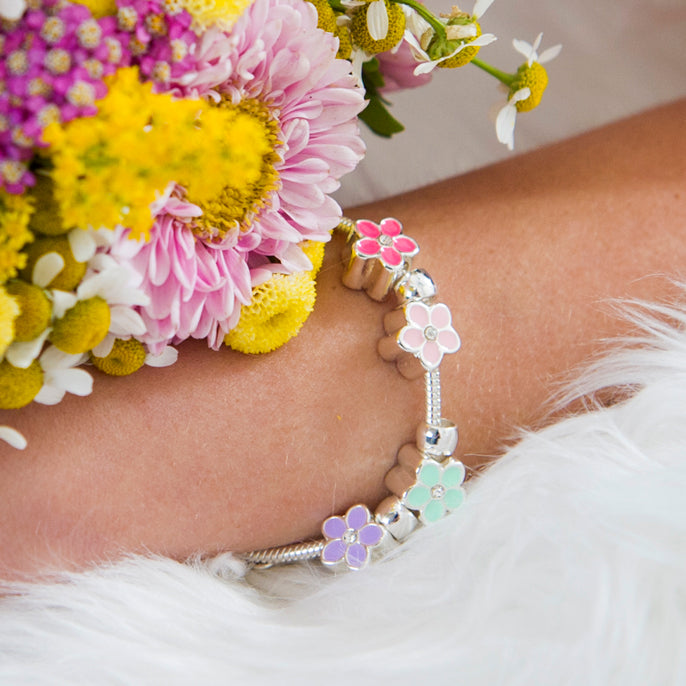 Lauren Hinkley Kids Jewellery - Petite Fleur Flower Bouquet Charm Bracelet
