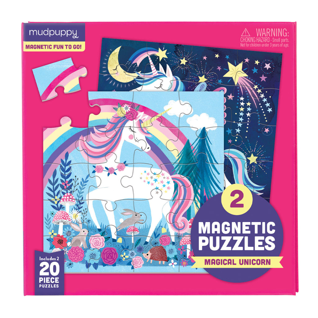 Mudpuppy - 20 Piece Magnetic Puzzle Magic Unicorn