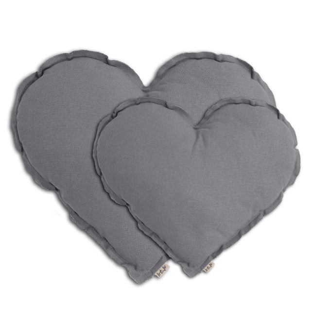 Numero 74 Heart Cushion   Stone Grey