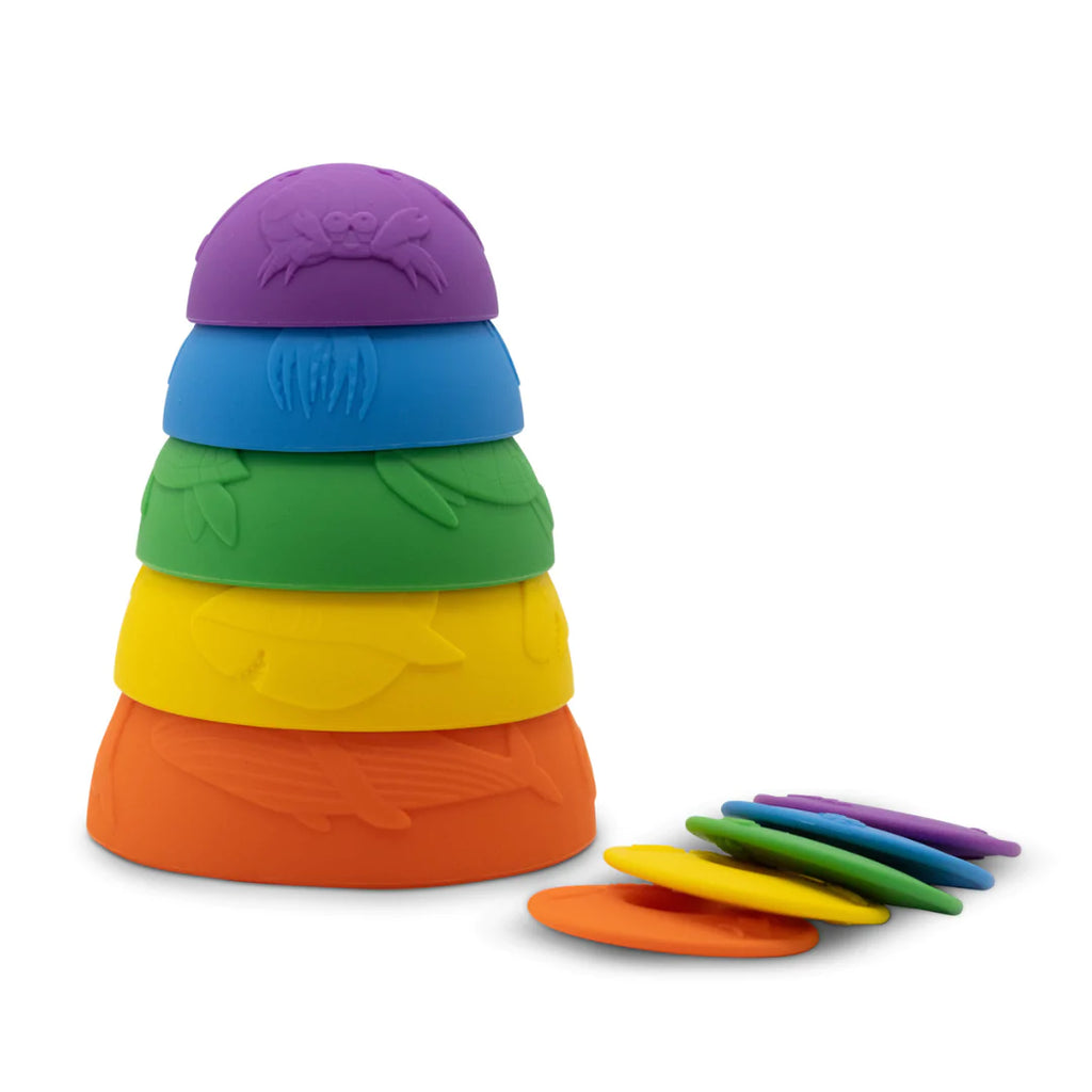 Jellystone Designs Ocean Stacking Cups - Rainbow