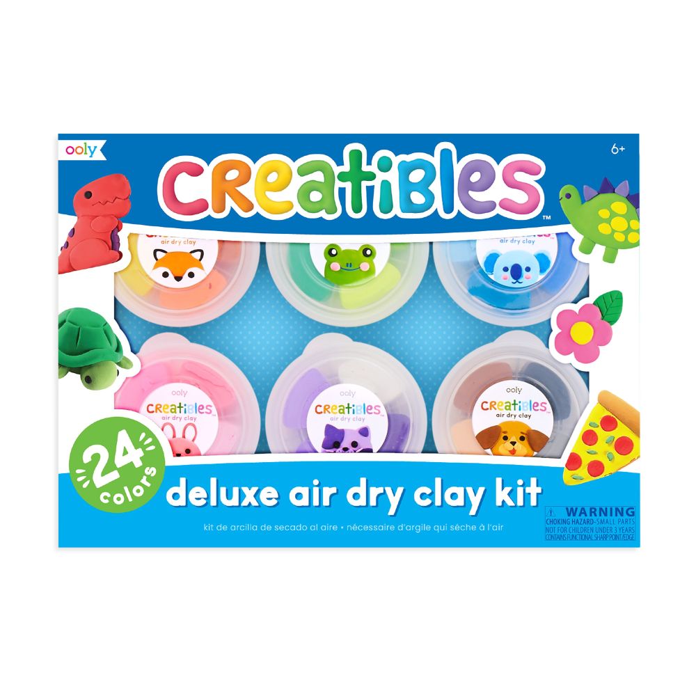 Ooly Dry Clay Creatibles DIY Kit - 24 Deluxe Set