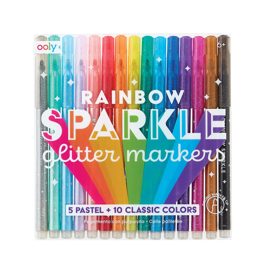 Ooly Kids Stationery - Rainbow Sparkle Glitter Markers