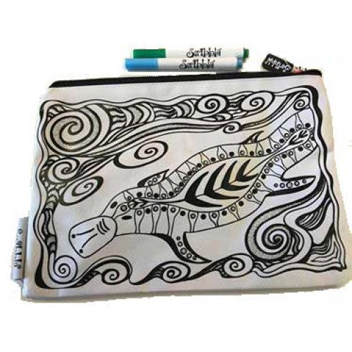 Scribbla Kids Stationery - Platypus Colour In Pencil Case