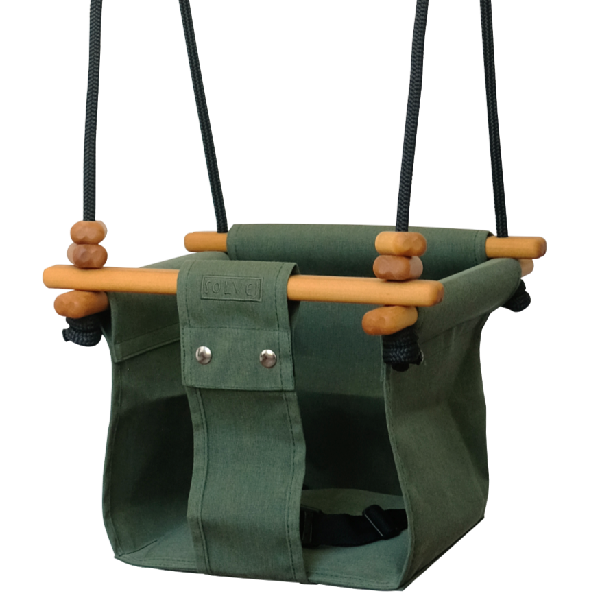 Solvej Baby and Toddler Swing - Moss Green