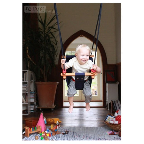 Solvej Baby and Toddler Swing- Red