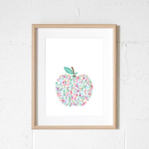 Sprout and Sparrow Kids Wall Art -  Crunchy Apple