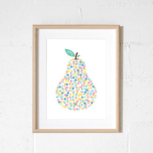 Sprout and Sparrow Kids Wall Art -  Yummy Pear