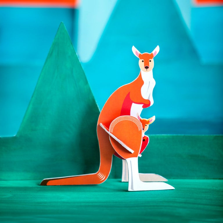 Studio Roof 3D Pop Out Cards - Kangaroo