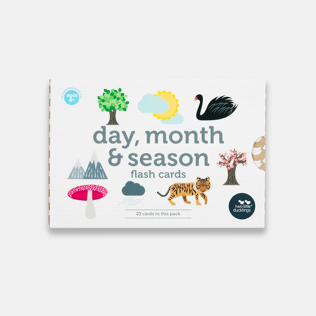 Two Little Ducklings - Days, Months and Seasons Educational Flash Cards