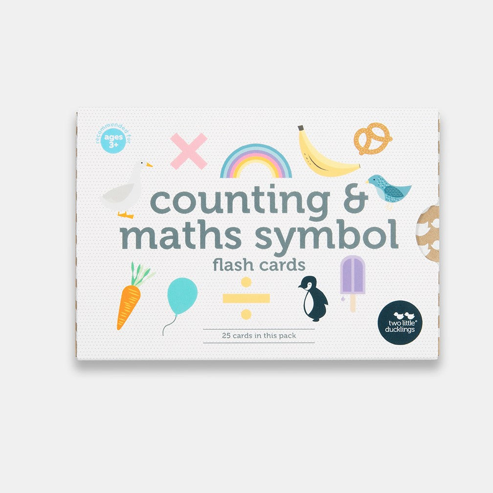 Two Little Ducklings - Counting and Maths Symbols Educational Flash Cards