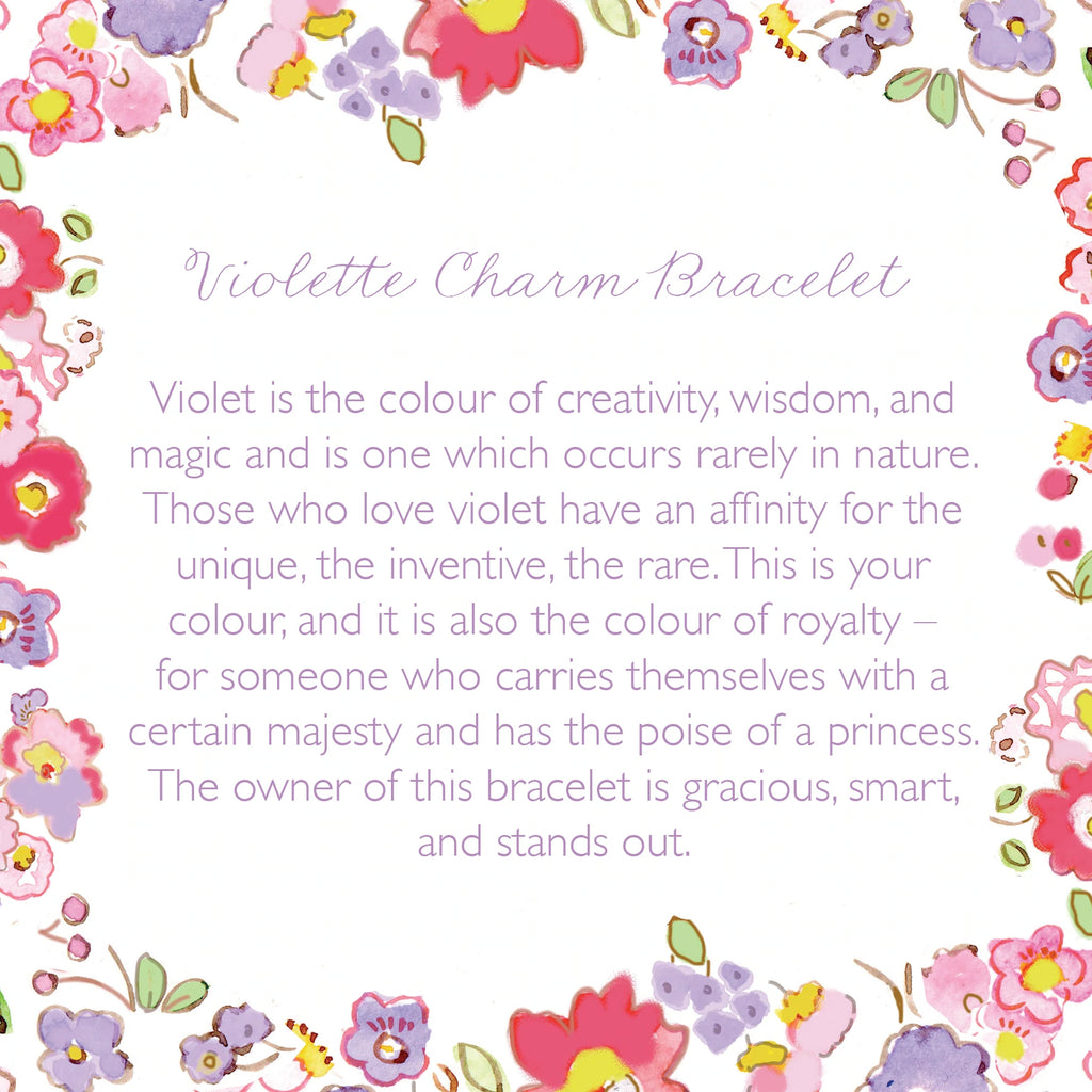 Lauren Hinkley Kids Jewellery - Petite Fleur Violette Charm Bracelet