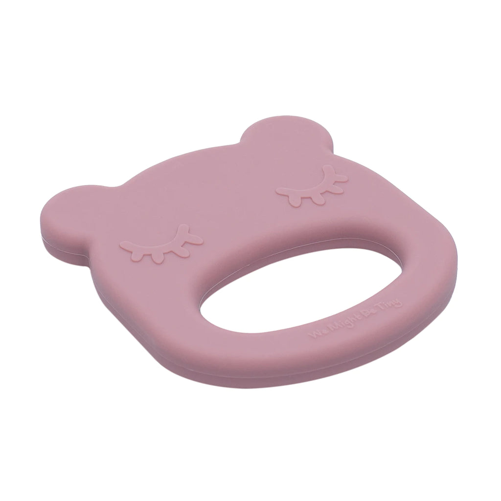 We Might Be Tiny - Dusty Rose Bear Silicone Teether