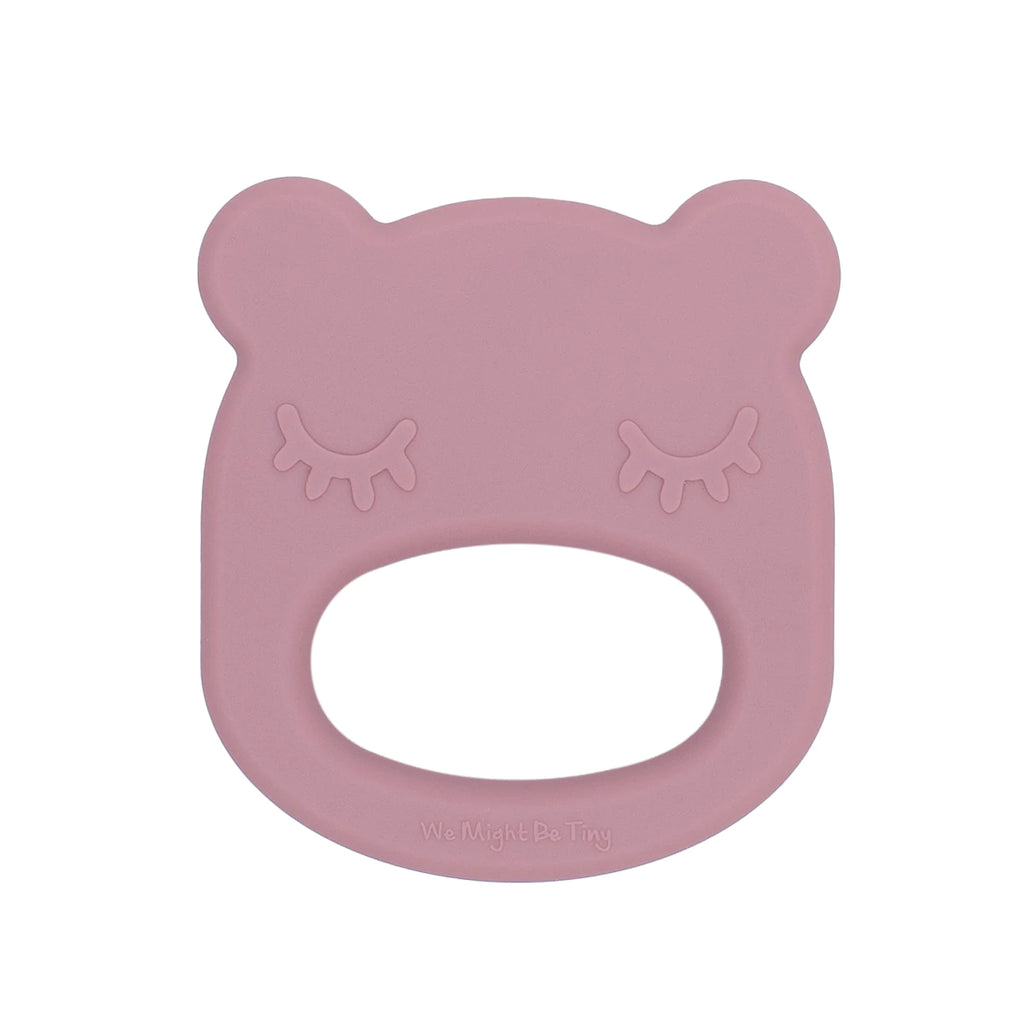 We Might Be Tiny - Dusty Rose Bear Silicone Teether