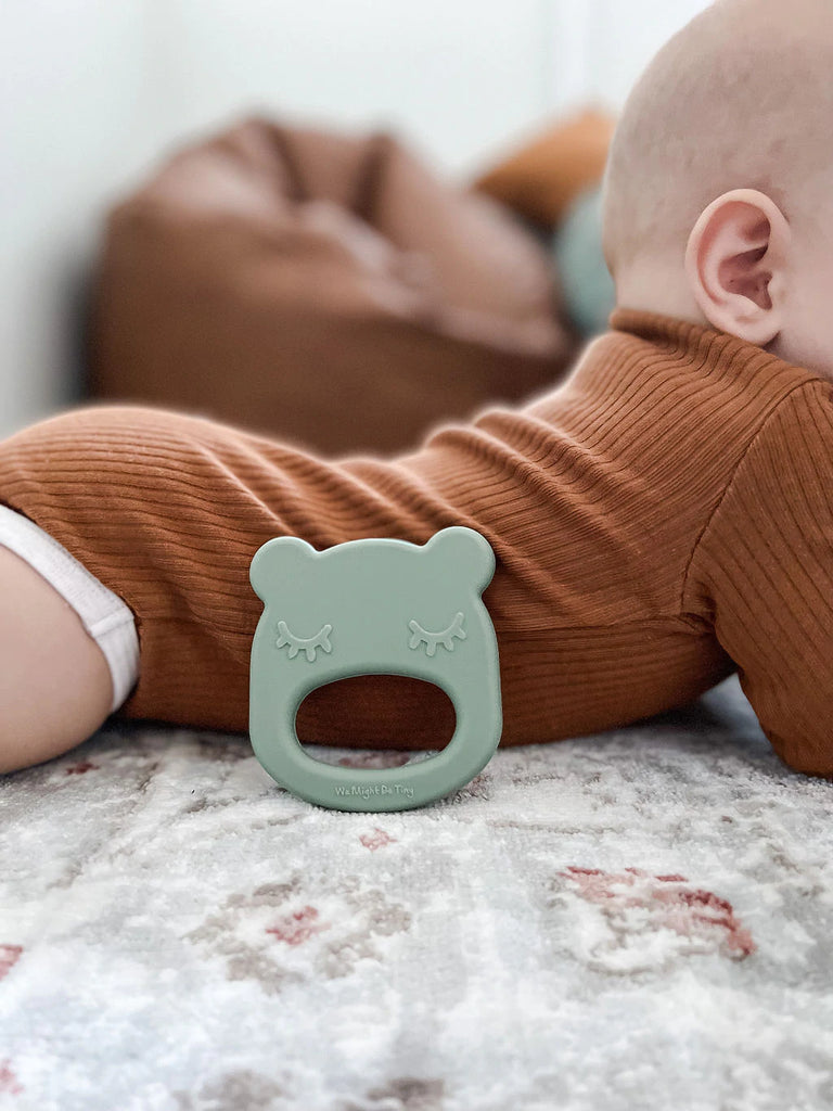 We Might Be Tiny - Sage Bear Silicone Teether
