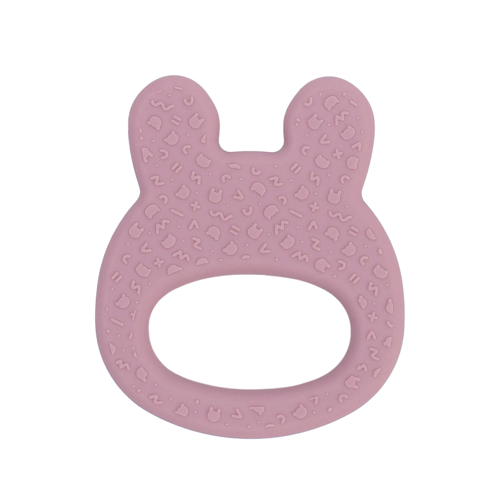 We Might Be Tiny - Dusty Rose Bunny Silicone Teether