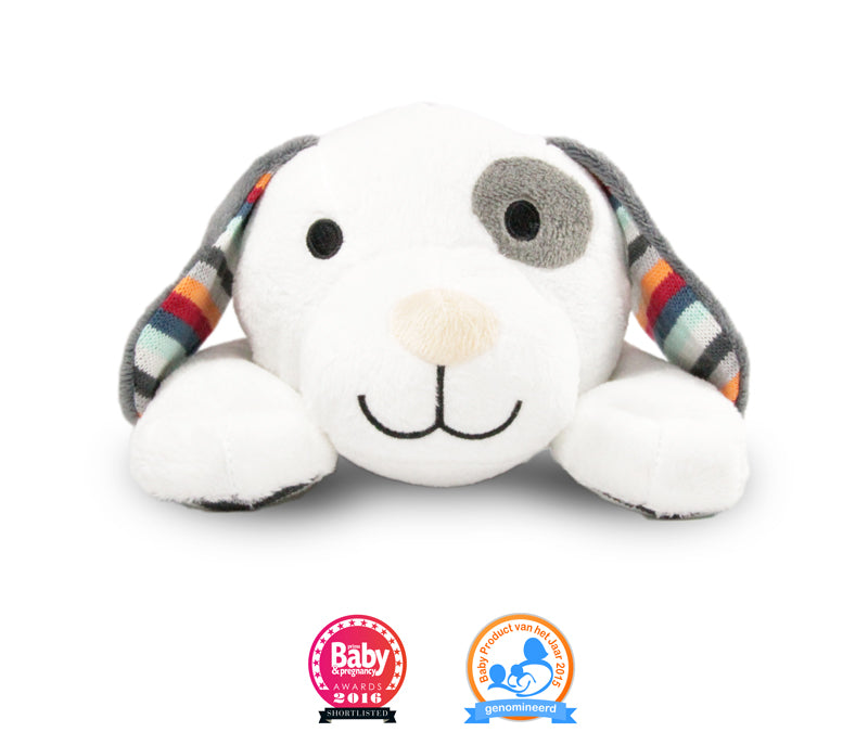 ZAZU Plush Comforter Heartbeat and White Noise Baby Toy  Dex the Dog